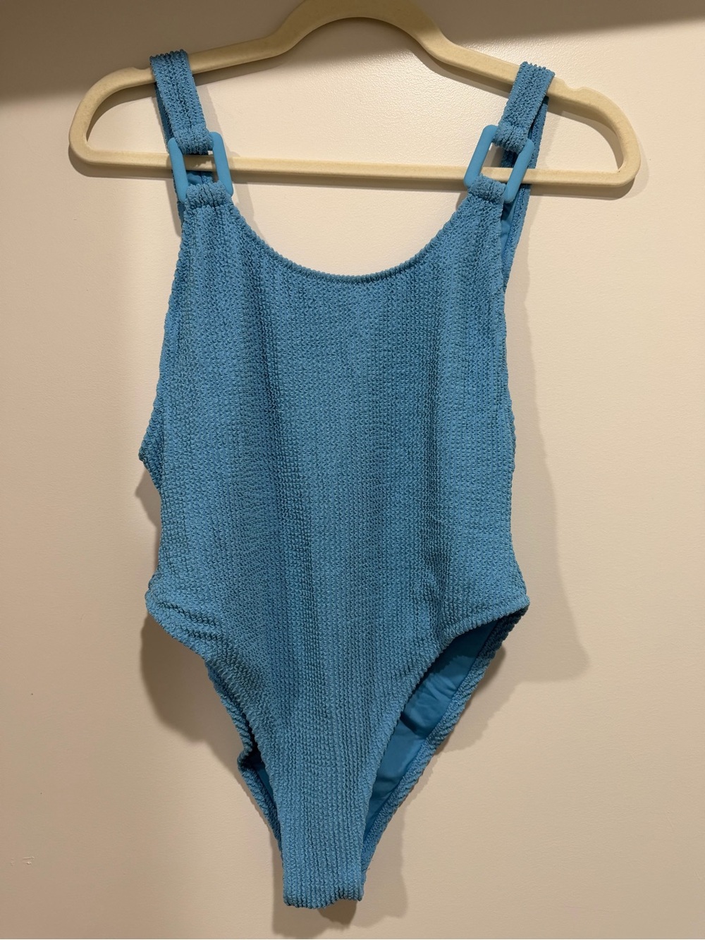 aerie Sky Blue Textured One-Piece Swimsuit - never worn